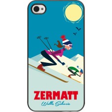 iPhone 4/4s Case Hülle - Zermatt Ski Downhill