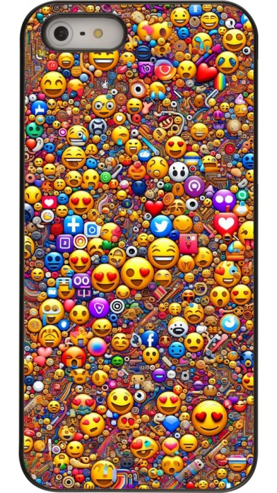 iPhone 5/5s / SE (2016) Case Hülle - Emoji gemischt