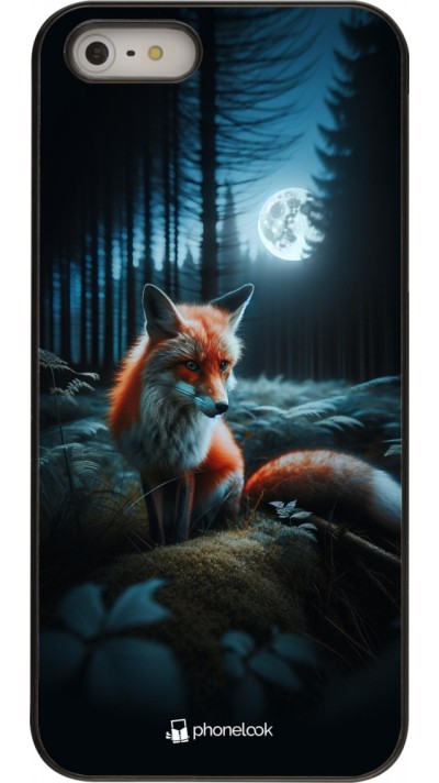 iPhone 5/5s / SE (2016) Case Hülle - Fuchs Mond Wald