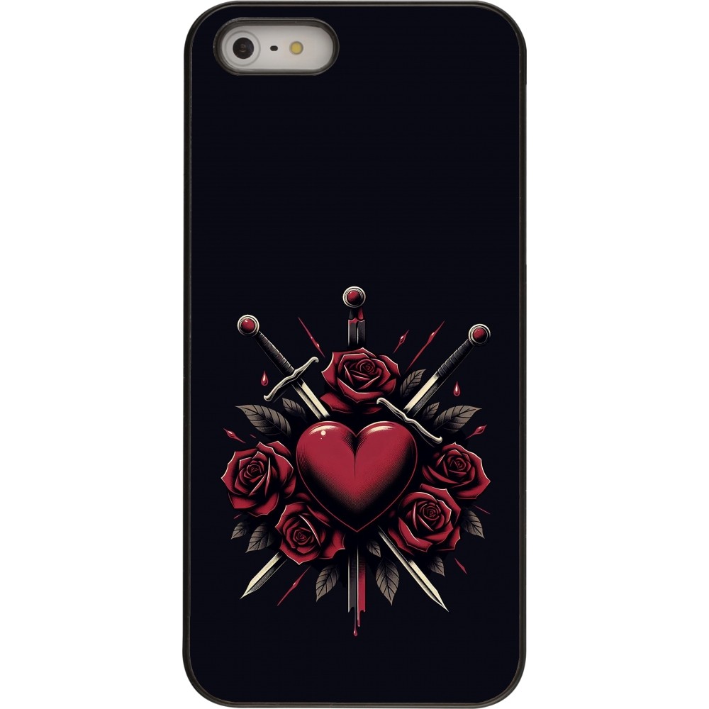 iPhone 5/5s / SE (2016) Case Hülle - Valentine 2024 gothic love