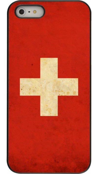 Coque iPhone 5/5s / SE (2016) - Vintage Flag SWISS