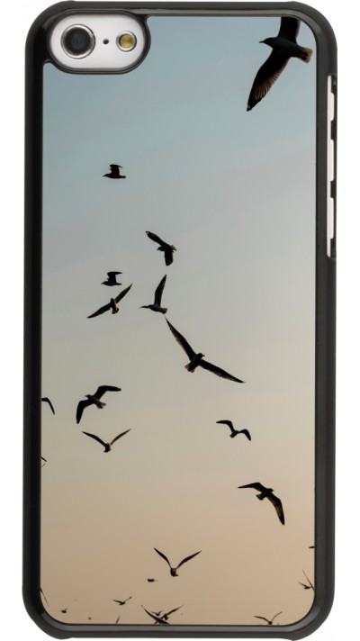 iPhone 5c Case Hülle - Autumn 22 flying birds shadow