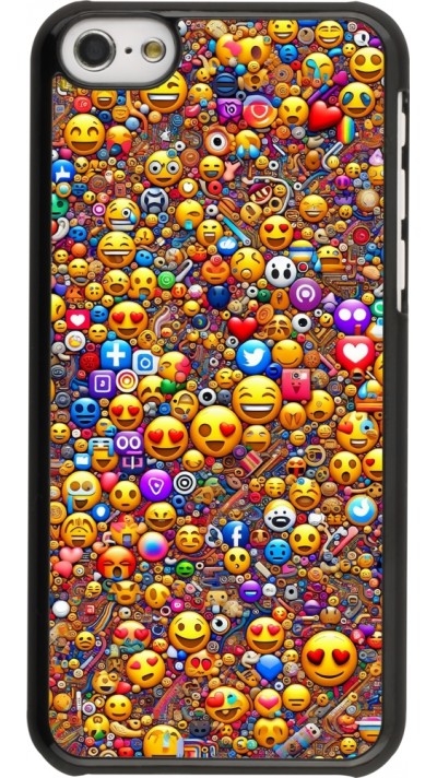 iPhone 5c Case Hülle - Emoji gemischt