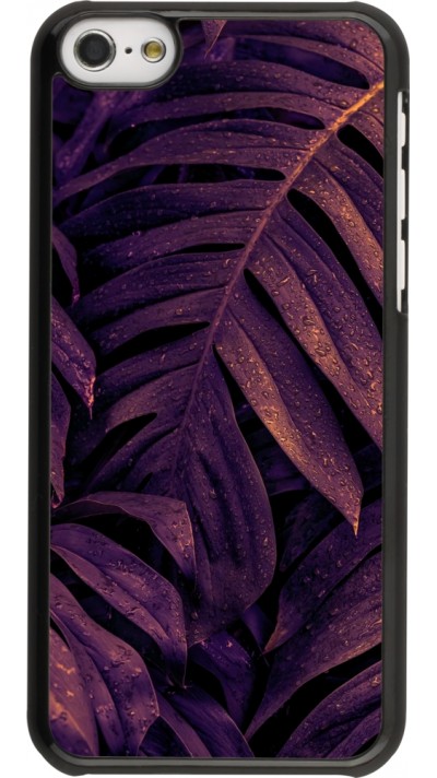iPhone 5c Case Hülle - Purple Light Leaves