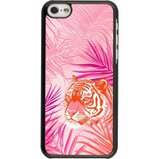 iPhone 5c Case Hülle - Tiger Palmen rosa