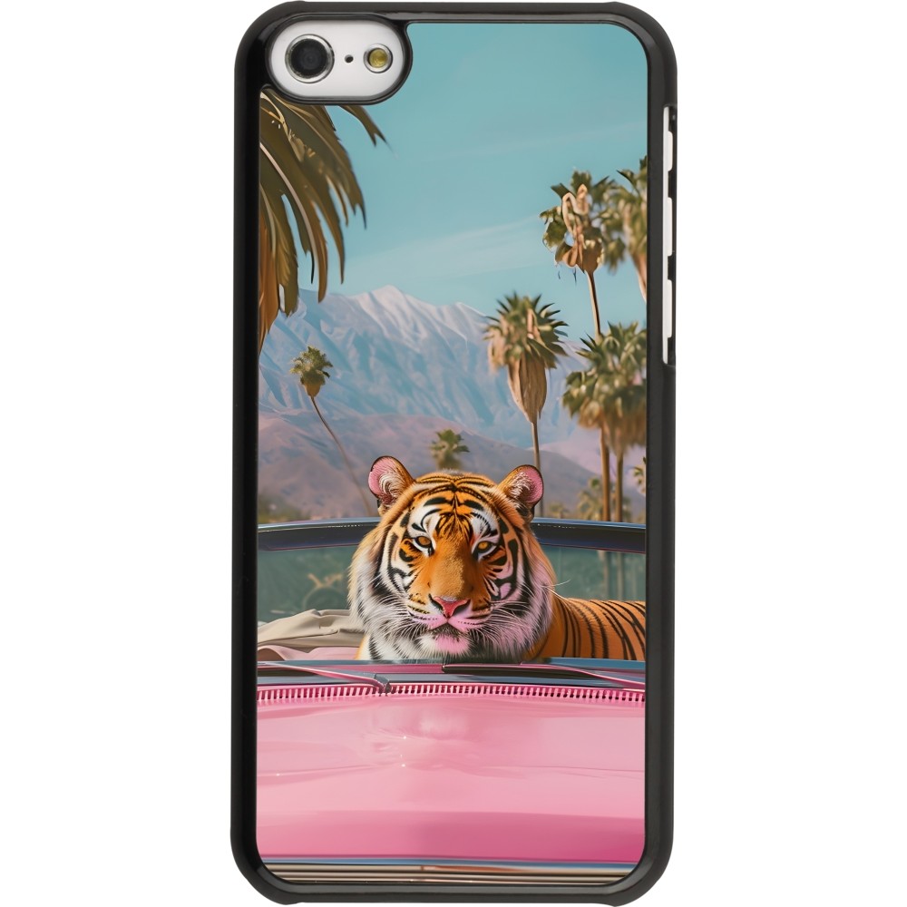 iPhone 5c Case Hülle - Tiger Auto rosa