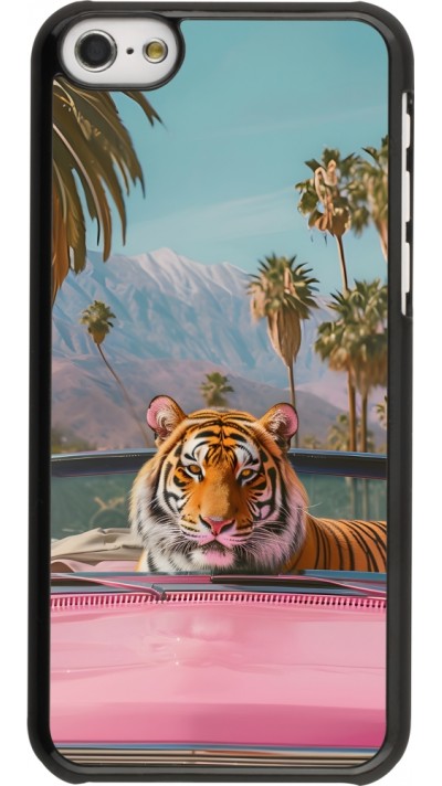 iPhone 5c Case Hülle - Tiger Auto rosa