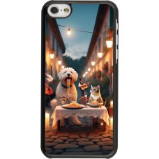 iPhone 5c Case Hülle - Valentin 2024 Hund & Katze Kerzenlicht