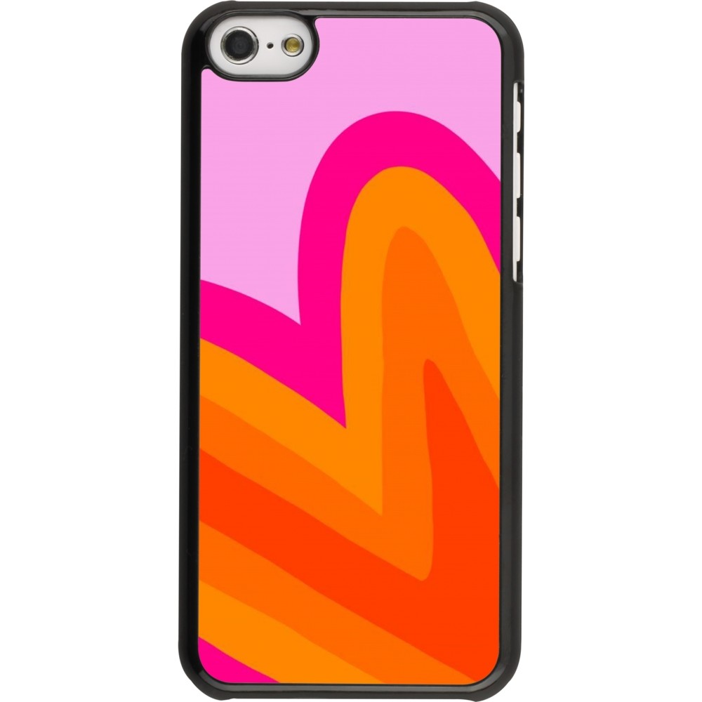 iPhone 5c Case Hülle - Valentine 2024 heart gradient