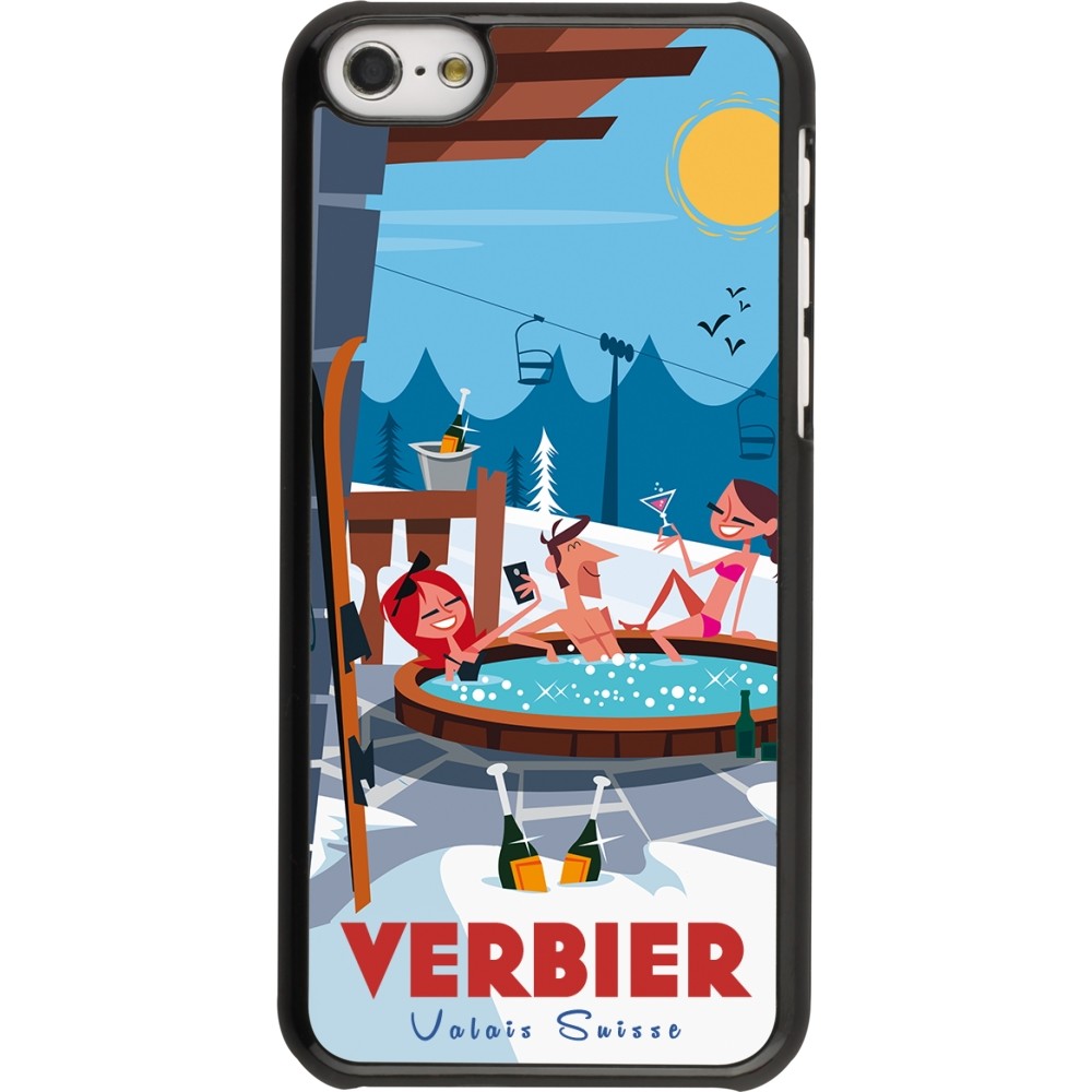 iPhone 5c Case Hülle - Verbier Mountain Jacuzzi