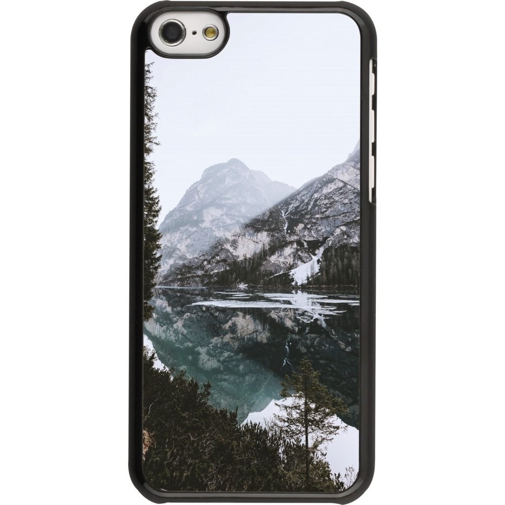 iPhone 5c Case Hülle - Winter 22 snowy mountain and lake