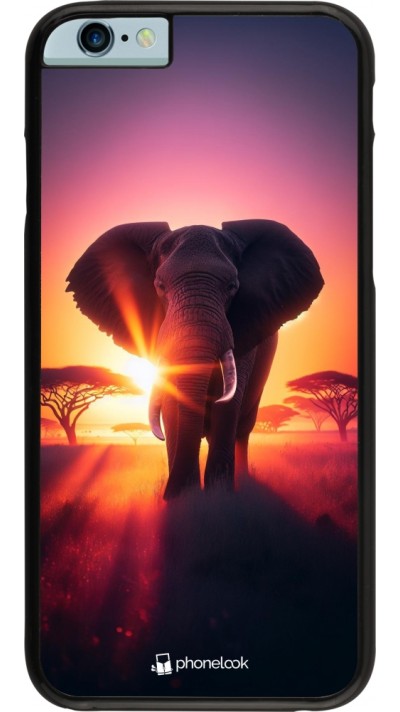 iPhone 6/6s Case Hülle - Elefant Sonnenaufgang Schönheit