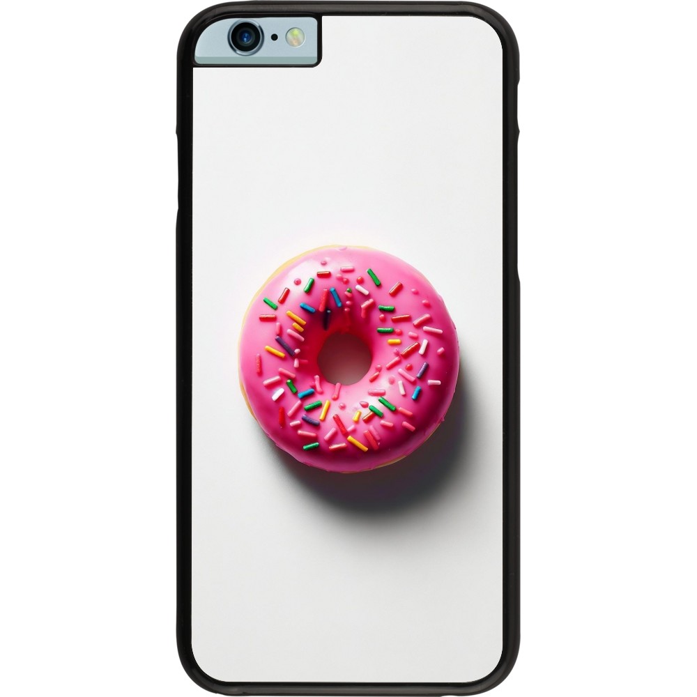 iPhone 6/6s Case Hülle - Weisser Hintergrund, pinker Donut