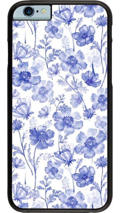 iPhone 6/6s Case Hülle - Spring 23 watercolor blue flowers