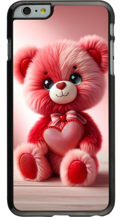 iPhone 6 Plus / 6s Plus Case Hülle - Valentin 2024 Rosaroter Teddybär