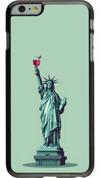 Coque iPhone 6 Plus / 6s Plus - Wine Statue de la liberté avec un verre de vin