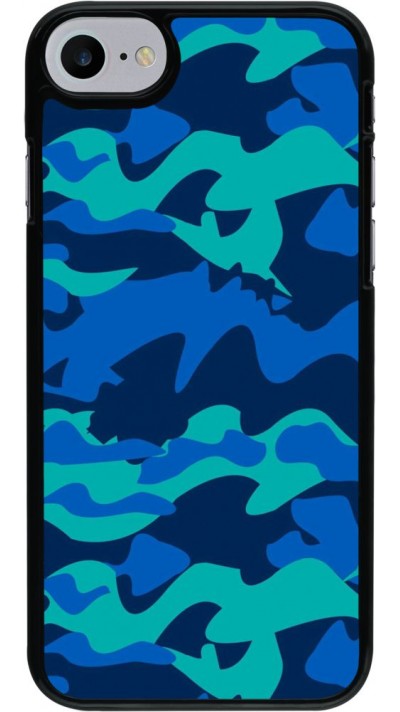 Hülle iPhone 7 / 8 / SE (2020, 2022) - Camo Blue
