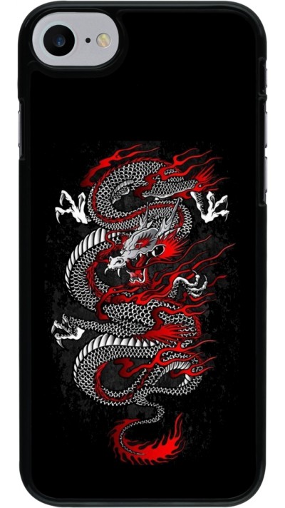 iPhone 7 / 8 / SE (2020, 2022) Case Hülle - Japanese style Dragon Tattoo Red Black