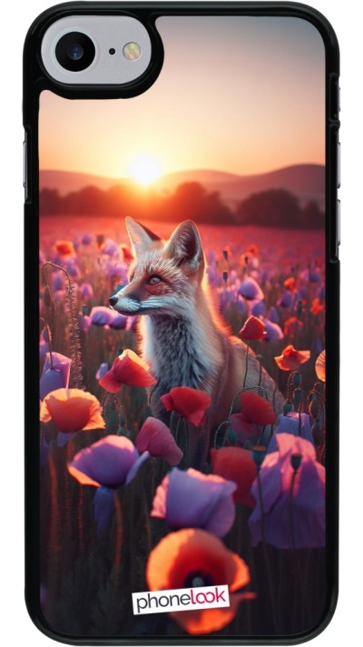 iPhone 7 / 8 / SE (2020, 2022) Case Hülle - Purpurroter Fuchs bei Dammerung