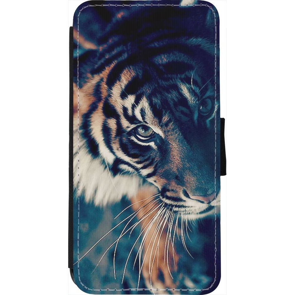 Hülle iPhone 7 / 8 / SE (2020, 2022) - Wallet schwarz Incredible Lion