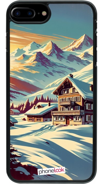 iPhone 7 Plus / 8 Plus Case Hülle - Chalet Berg verschneit