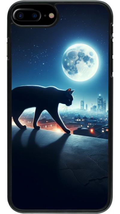 iPhone 7 Plus / 8 Plus Case Hülle - Schwarze Katze unter dem Vollmond