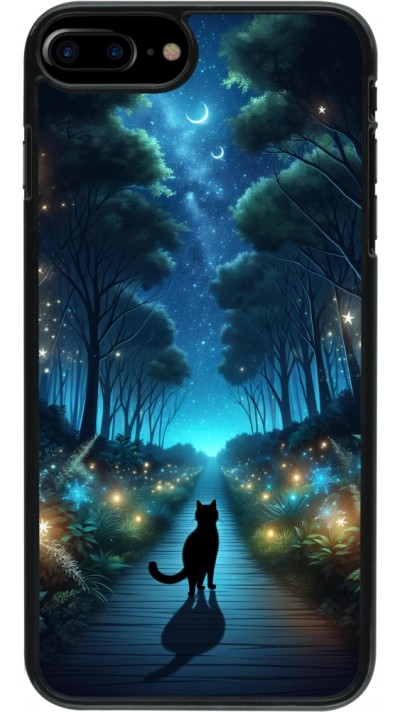 iPhone 7 Plus / 8 Plus Case Hülle - Schwarze Katze Spaziergang