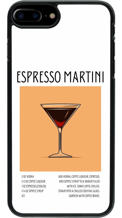 iPhone 7 Plus / 8 Plus Case Hülle - Cocktail Rezept Espresso Martini