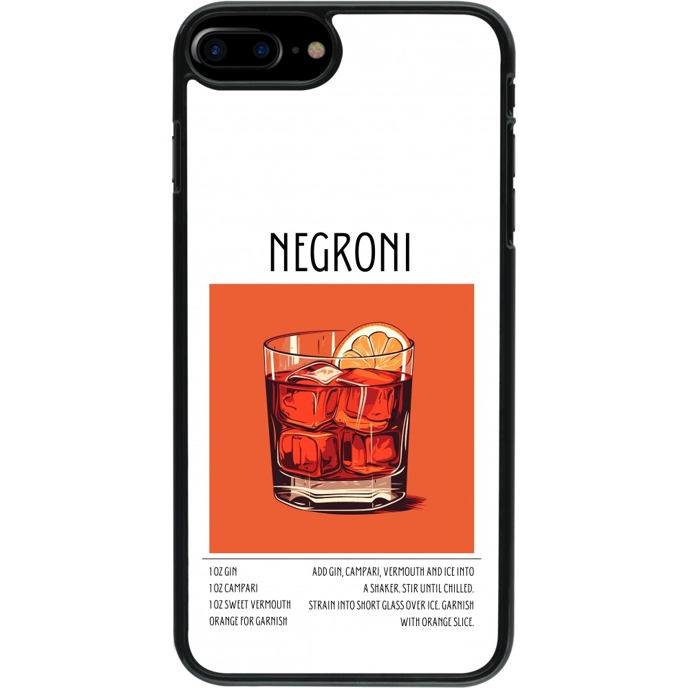 iPhone 7 Plus / 8 Plus Case Hülle - Cocktail Rezept Negroni