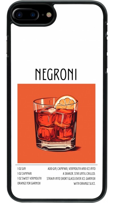 iPhone 7 Plus / 8 Plus Case Hülle - Cocktail Rezept Negroni