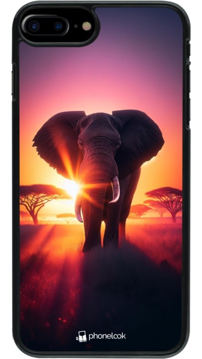 iPhone 7 Plus / 8 Plus Case Hülle - Elefant Sonnenaufgang Schönheit