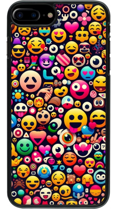 iPhone 7 Plus / 8 Plus Case Hülle - Emoji Mix Farbe