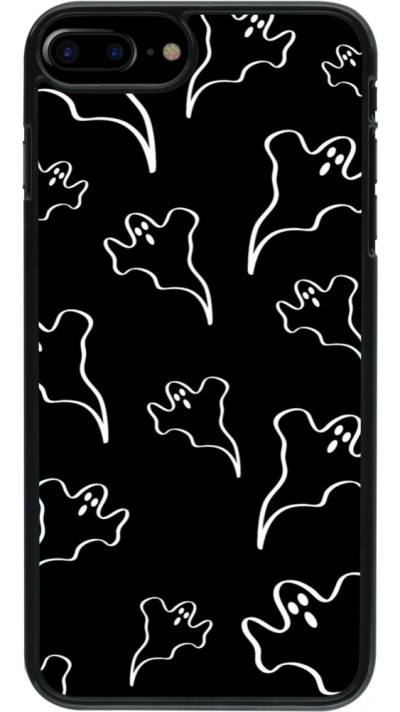 iPhone 7 Plus / 8 Plus Case Hülle - Halloween 2024 black and white ghosts