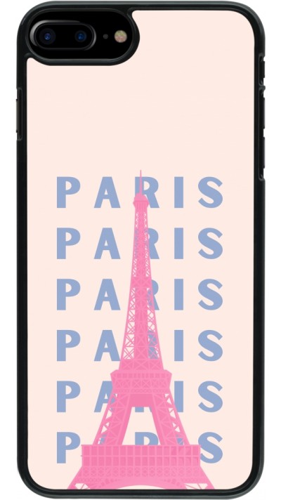 iPhone 7 Plus / 8 Plus Case Hülle - Paris Pink Print