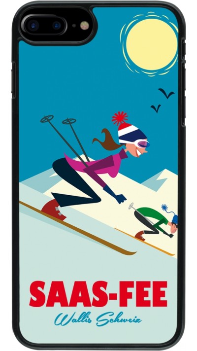 iPhone 7 Plus / 8 Plus Case Hülle - Saas-Fee Ski Downhill