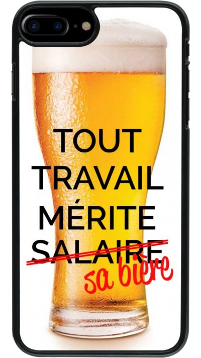 Hülle iPhone 7 Plus / 8 Plus - Tout travail mérite sa bière