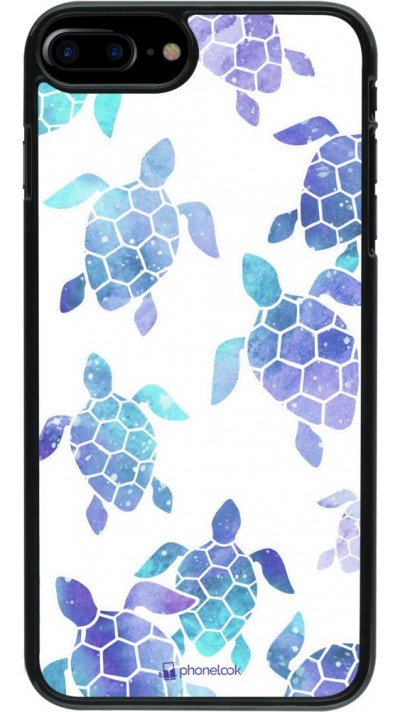 Hülle iPhone 7 Plus / 8 Plus - Turtles pattern watercolor