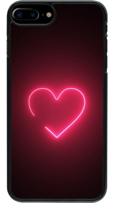 iPhone 7 Plus / 8 Plus Case Hülle - Valentine 2023 single neon heart