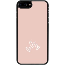 iPhone 7 Plus / 8 Plus Case Hülle - Valentine 2023 three minimalist hearts