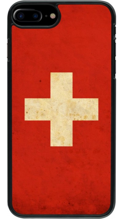 Coque iPhone 7 Plus / 8 Plus - Vintage Flag SWISS