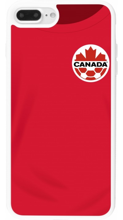 iPhone 7 Plus / 8 Plus Case Hülle - Silikon weiss Kanada 2022 personalisierbares Fussballtrikot