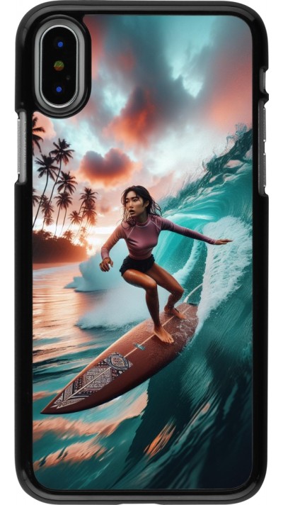 Coque iPhone X / Xs - Surfeuse Balinaise