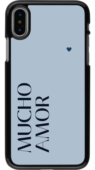 Coque iPhone X / Xs - Valentine 2024 mucho amor azul