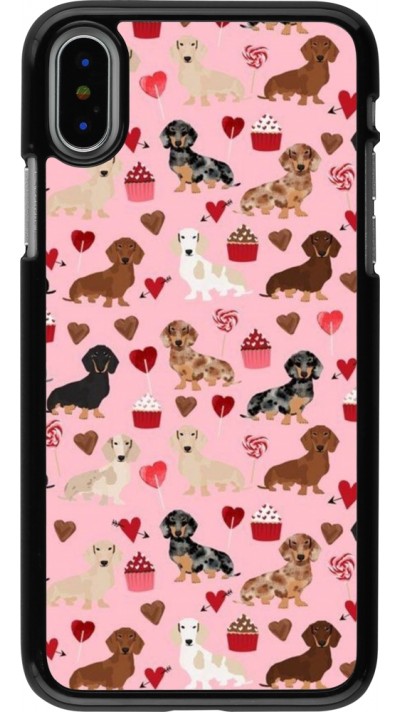 Coque iPhone X / Xs - Valentine 2024 puppy love