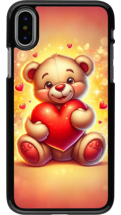 Coque iPhone X / Xs - Valentine 2024 Teddy love