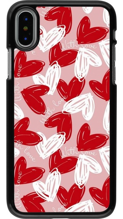 Coque iPhone X / Xs - Valentine 2024 with love heart