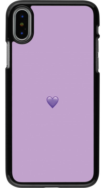 Coque iPhone X / Xs - Valentine 2023 purpule single heart