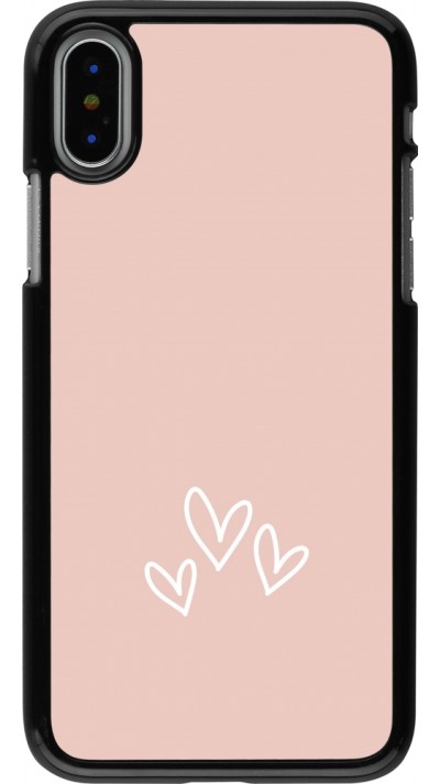 iPhone X / Xs Case Hülle - Valentine 2023 three minimalist hearts