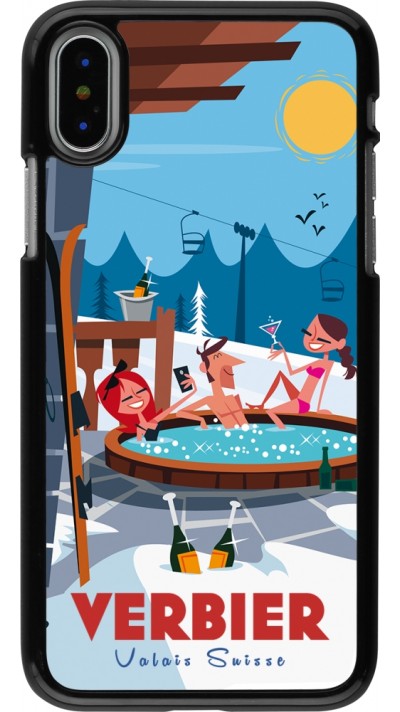 Coque iPhone X / Xs - Verbier Mountain Jacuzzi