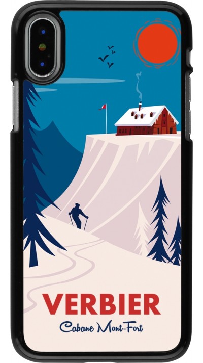 Coque iPhone X / Xs - Verbier Cabane Mont-Fort